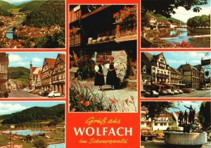 Vintage Postcard Multi View Places Grusse Aus Wolfach Im Schwarzwald Germany