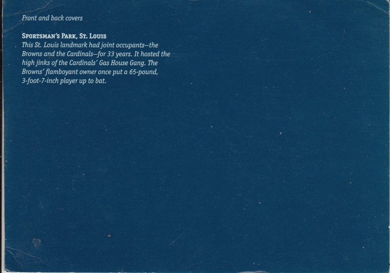 US POSTAL SERVICE ANNOUNCEMENT HONORING BALL PARKS 2001