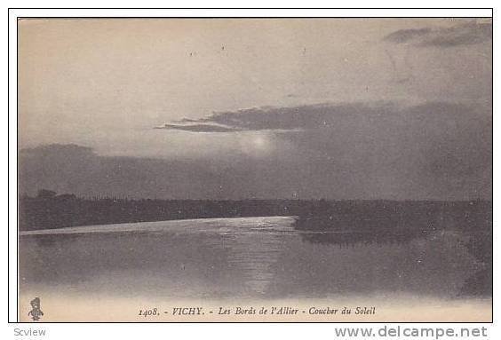 Les Bords De l'Allier- Coucher Du Soleil, Vichy (Allier), France, 1900-1910s