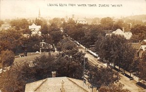 Looking South from Water Tower Real Photo - Juneau, Wisconsin WI