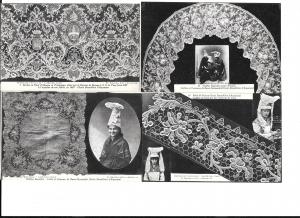 Lace - Four postcards with pictures of old lace work unposted  #2206