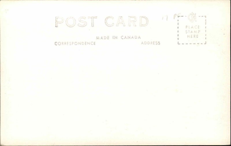 Lake Louise Alberta AB Men Horseback Riding Real Photo Vintage Postcard