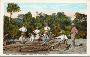 Alligator Hunters Panama Isthmus Postcard E47 UNUSED