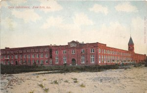 J26/ Zion City Illinois Postcard c1910 Lace Industries Factory Building 50
