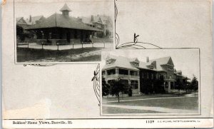 1910s Soldiers' Home Views Danville Illinois Postcard