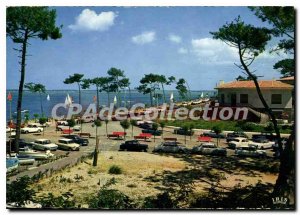 Modern Postcard Arcachon Park and Beach Pereire