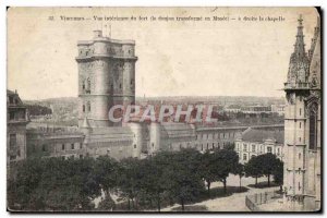 Postcard Old Vincennes Inside view of the fort