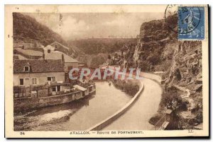Old Postcard Avallon Road of Pontaubert