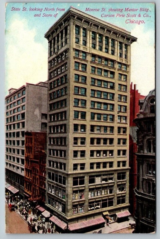 Mentor Building  Chicago  Illinois  Postcard  1911