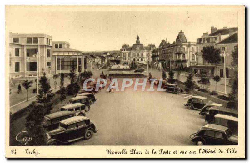 Old Postcard Vichy New Place of Post and views of the city & # 39hotel