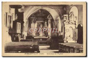 Postcard Old Jumeauville Interior of & # 39Eglise