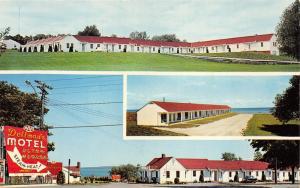 St Ignace Michigan~Dettman's Motel 3 Views~Lake in Distance~Ultra Modern~1950s