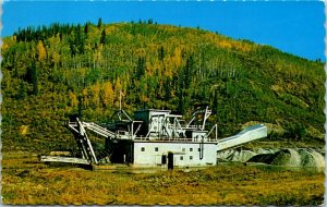 Postcard YT Gold Dredge on a Gold Creek near Dawson City 1960s K52