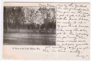 Park View Milton Wisconsin 1906 postcard