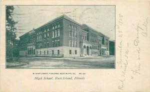 Rock Island Illinois High School Montgomery 1905 Postcard 21-14010