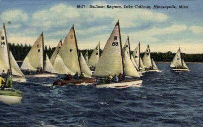 Sailboat Regatta, Lake Calhoun in Minneapolis, Minnesota