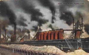 Steel Mill Pueblo Colorado 1910c postcard