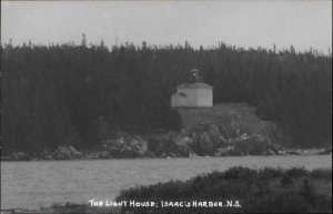 Isaac's Harbor Nova Scotia Lighthouse Real Photo Postcard 