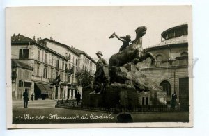 435990 Italy Varese monument shops FLAG 1928 year photo RPPC