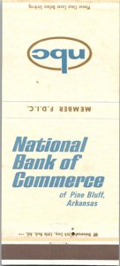Vintage Matchbook Cover National Bank of Commerce Pine Bluff, Arkansas MB178