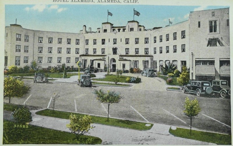 1920's Hotel Alameda, Alameda, Calif. Vintage Postcard P102