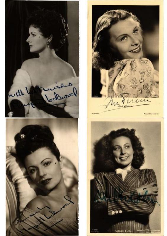 CINÉMA MOVIE FILM STARS FEMMES (Female) with AUTOGRAPHS 43 CPA