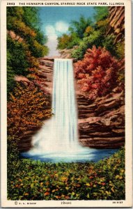 Hennepin Canyon, Starved Rock State Park IL Vintage Sample Postcard W35