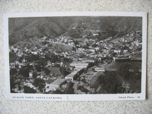 AVALON, Santa Catalina, Calif. 1940s real photo air view of town. Island Photo24