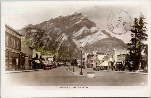 Banff AB c1948 Union Bay BC Cancel Gowen Sutton RPPC Postcard G84