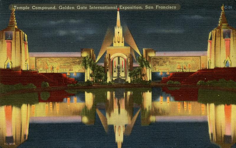 CA - San Francisco, 1939-40. Golden Gate International Exposition. The Temple...