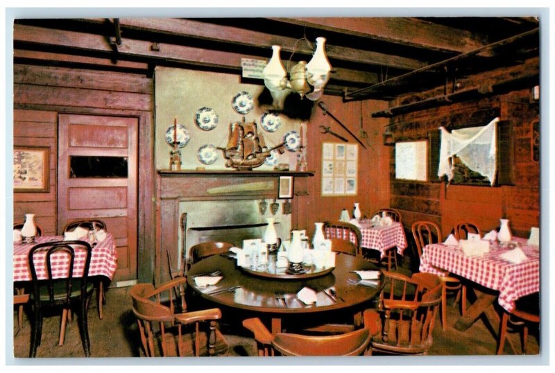 c1960 Interior View Captain Room Pirates House Savannah Georgia Antique Postcard