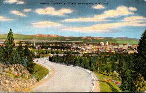 Washington Spokane Entrance Sunset Highway 1947