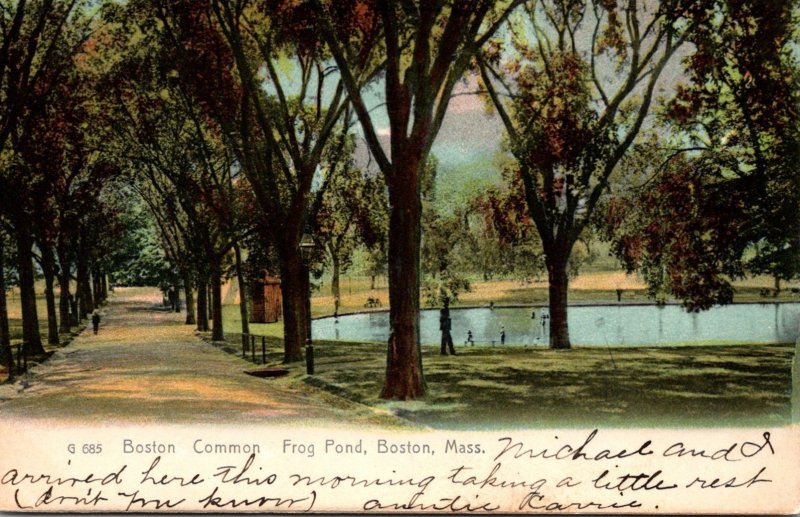 Massachusetts Boston The Common Frog Pond 1907 Rotograph