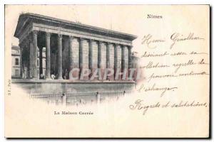 Postcard Old Nimes La Maison Carree care in 1900