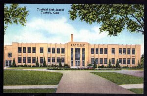 Ohio CANFIELD High School by Genuine Curteich-Chicago - Linen