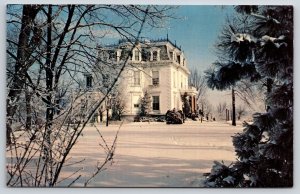 Jefferson City Missouri~Governors Mansion In Winter~Vintage Postcard