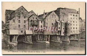 Meaux Old Postcard The old mill on stilts