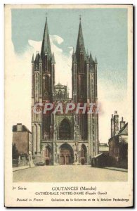 Old Postcard Coutances Cathedrale Notre Dame