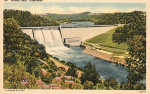 Vintage Postcard 1930 Norris Dam Reservoir State Park Anderson and Campbell TN 