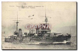 Old Postcard Boat Catastrophe of Freedom Toulon before & # 39explosion