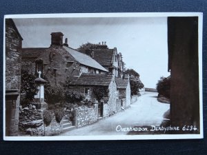 Derbyshire OVER HADDON Memorial on Main Street c1933 RP Postcard by R. Sneath