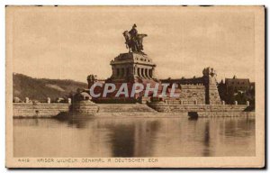 Old Postcard Kaiser Denkmal Uilhelm has Deutschen Eck