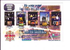 RMAC It's Your Vote Contest Entry Postcard 1999 JUNO Trip