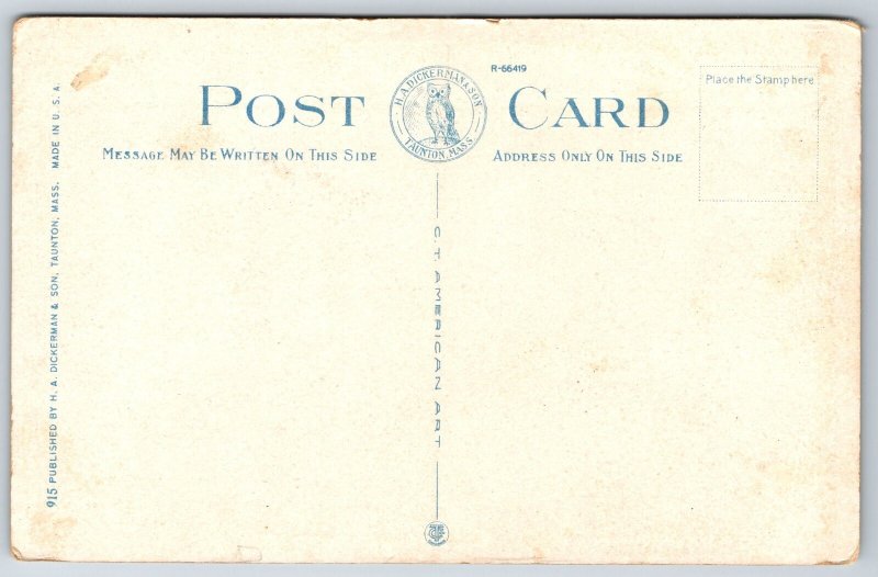 Cape Cod Massachusetts~State Map~1920s Postcard