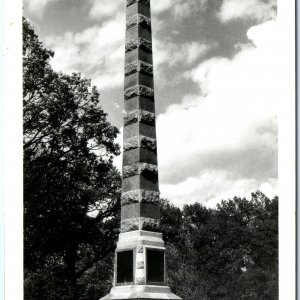 c1940s Arnolds Park, IA RPPC Indian State Monument Spirit Lake Massacre PC A103