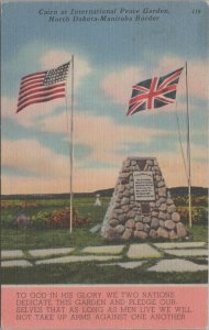 Postcard Cairn International Peace Garden North Dakota Manitoba Border ND