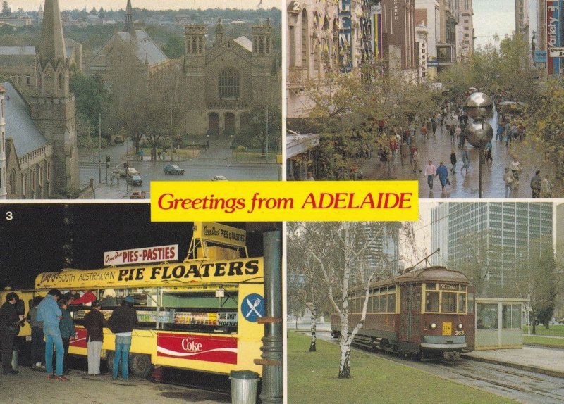 Adelaide 1980s Pie Food Van Australian Postcard