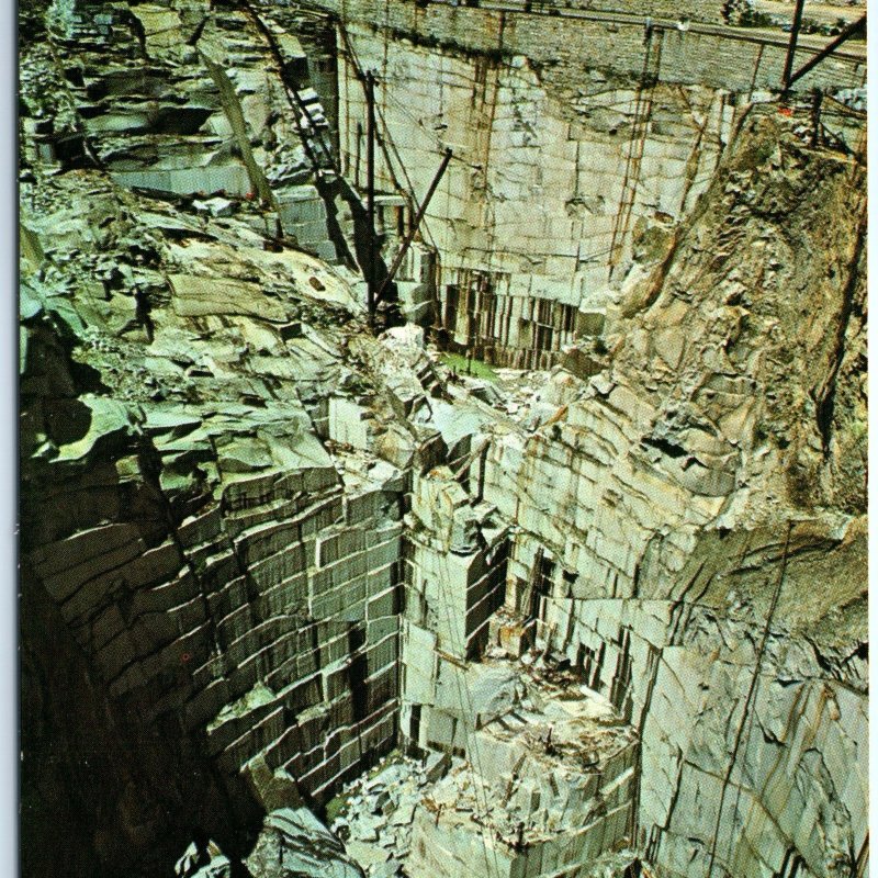 c1950s Barre, VT Wells-Lamson Granite Quarry Mine Postcard Green Mountain A63