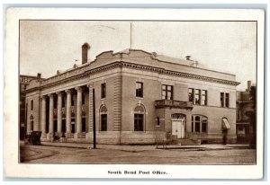 1912 View of South Bend Post Office Indiana IN Posted Antique Postcard