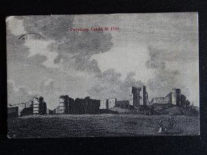 East Sussex PEVENSEY CASTLE Drawing in 1785 c1912 Postcard